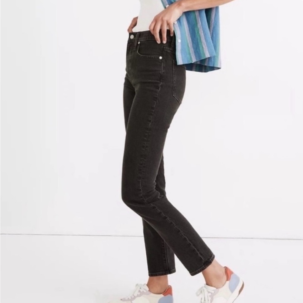Madewell Classic Straight Ankle Jean size 29 grey black